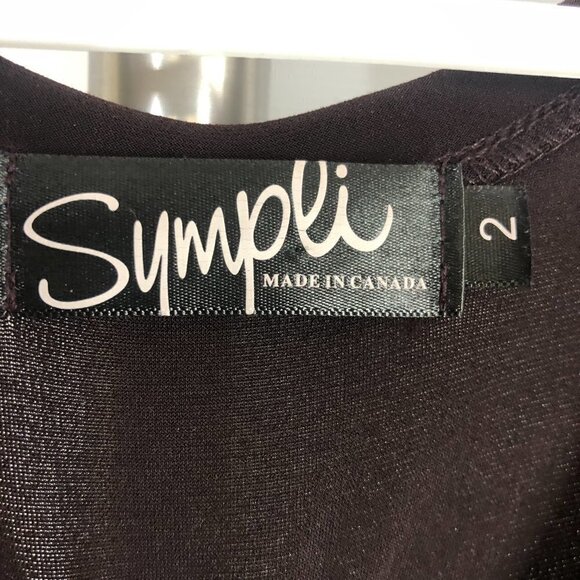 Sympli Deep Purple High Low Slit Hem Dress Sz‎ 2 - Picture 8 of 9